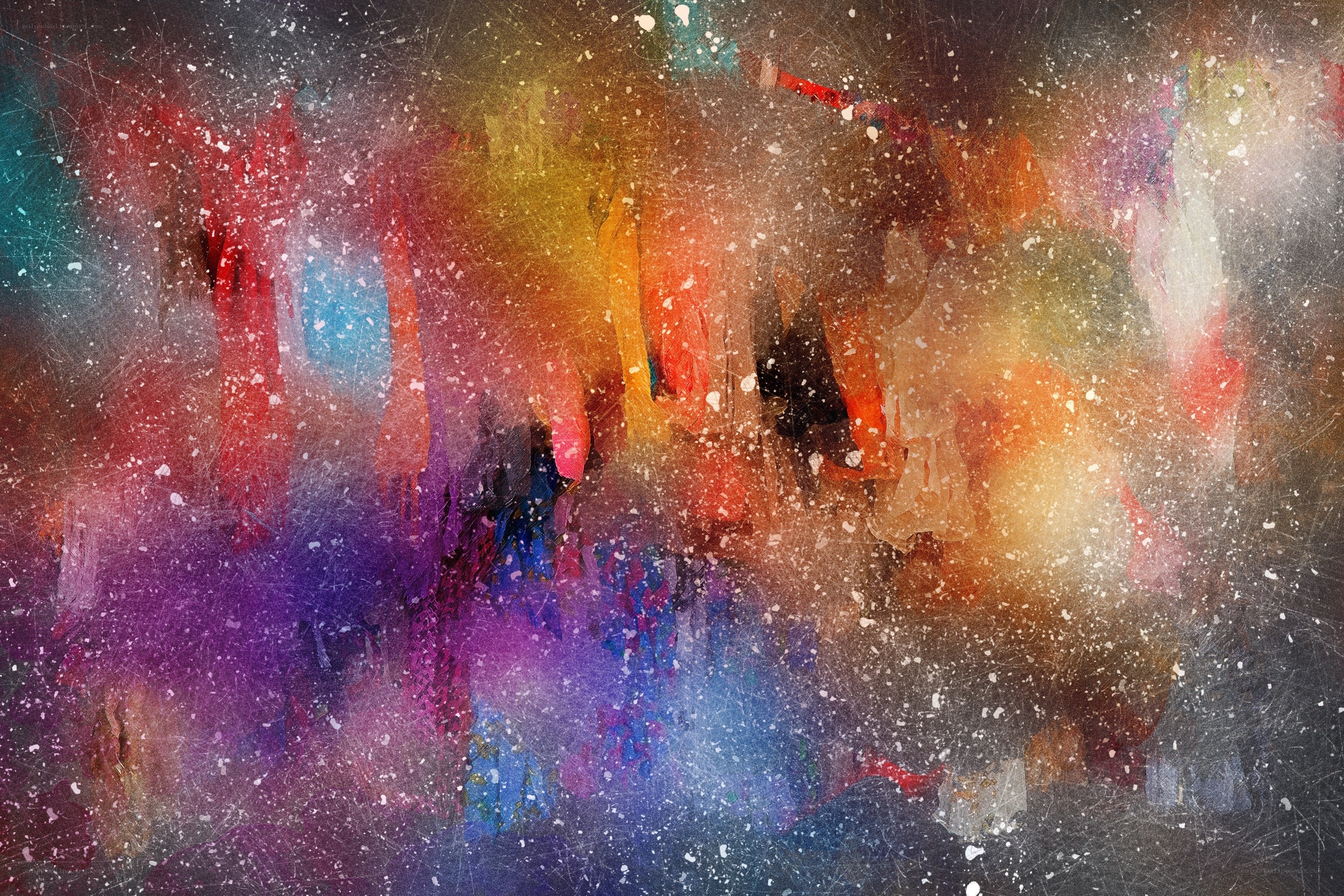 Abstract colorful splatter art