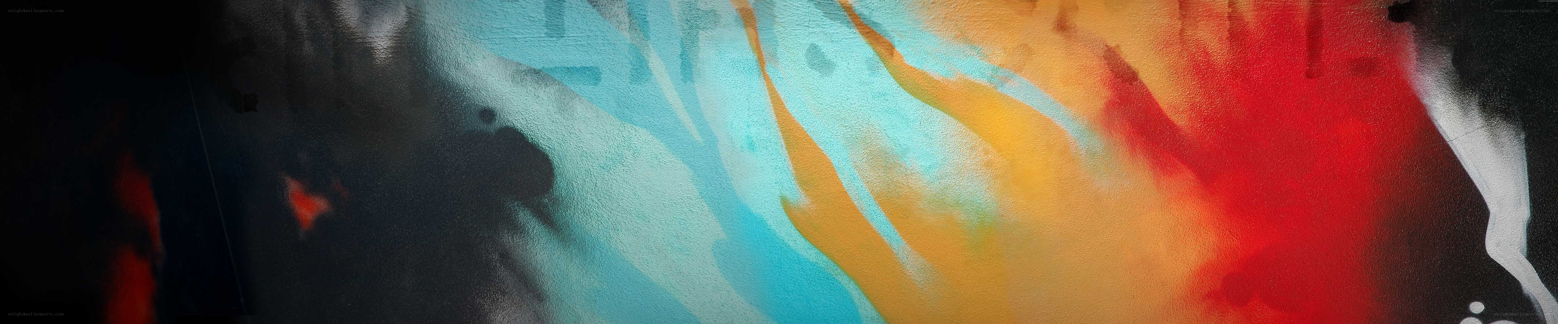 abstract colorful spray paint art