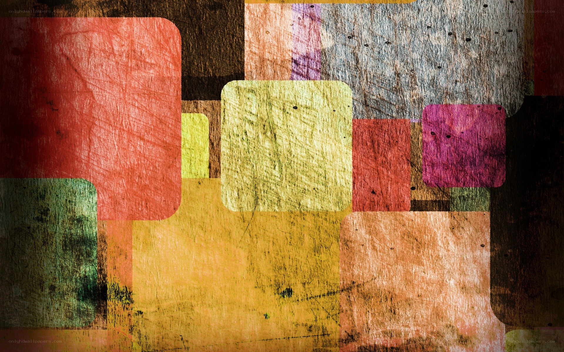 abstract colorful squares collage