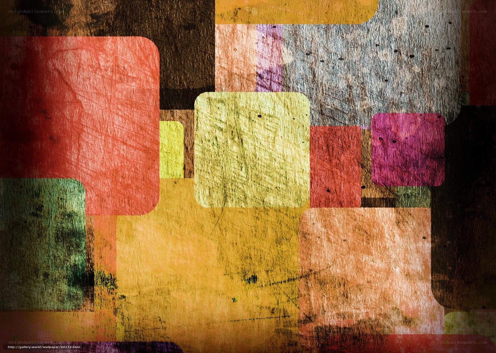 Abstract colorful squares collage