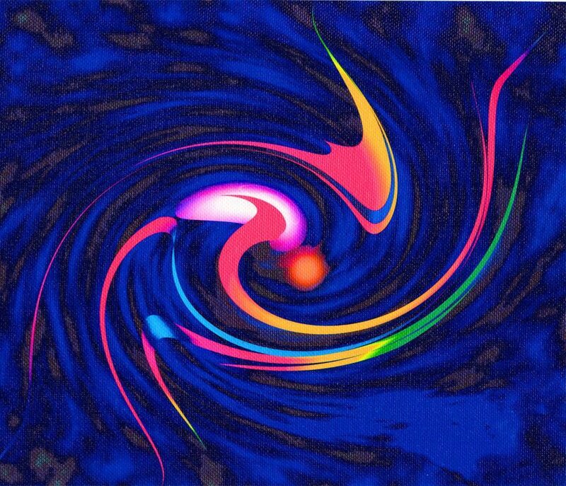 Abstract colorful swirl art