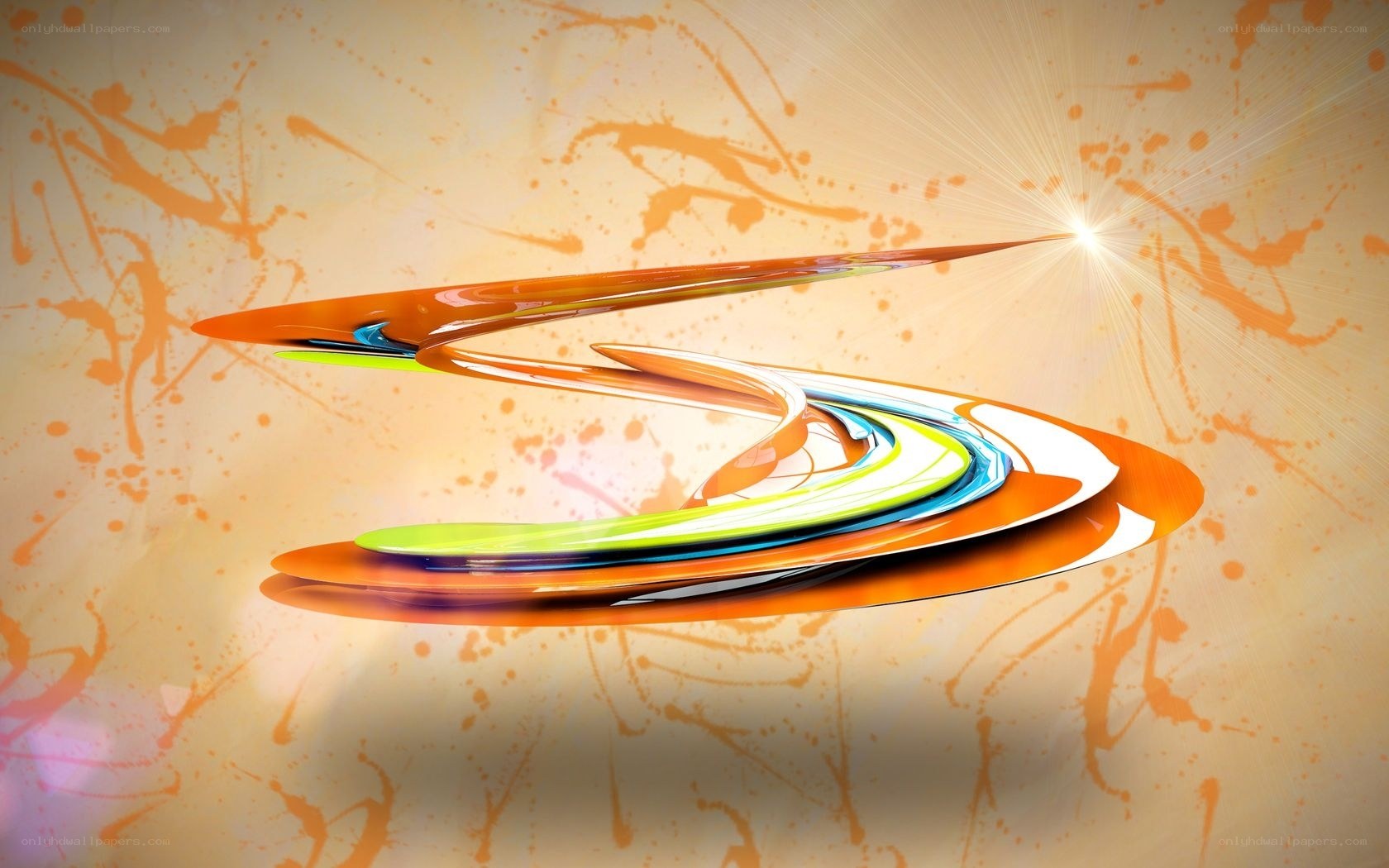 Abstract colorful swirl design