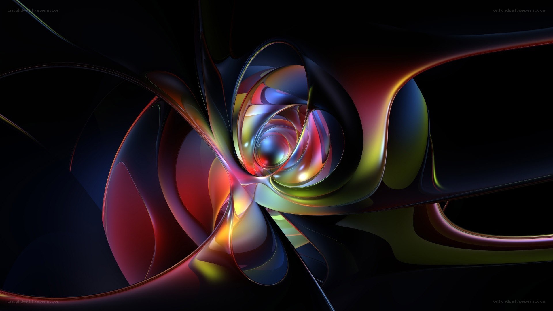 Abstract colorful swirl design