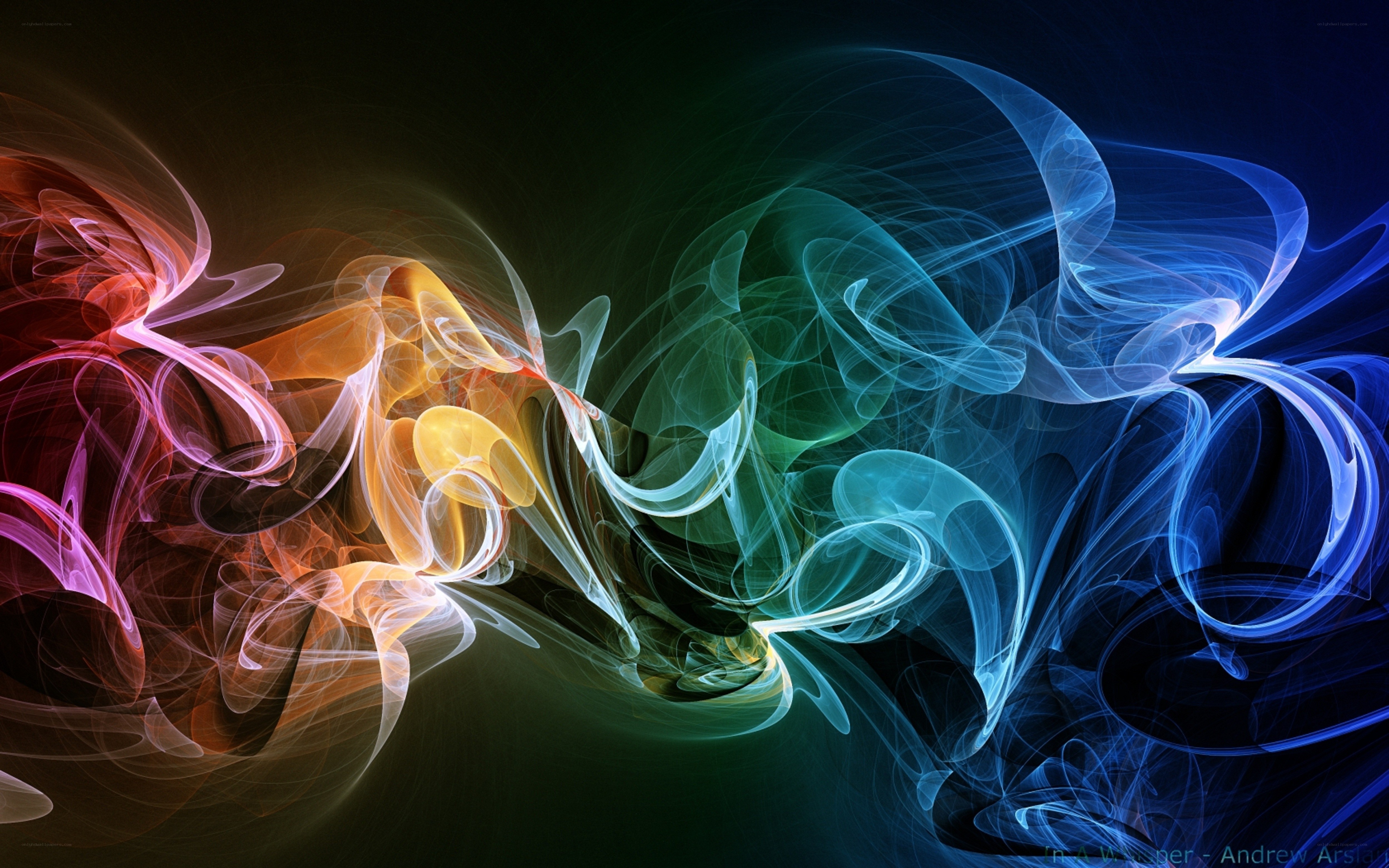 Abstract colorful swirls