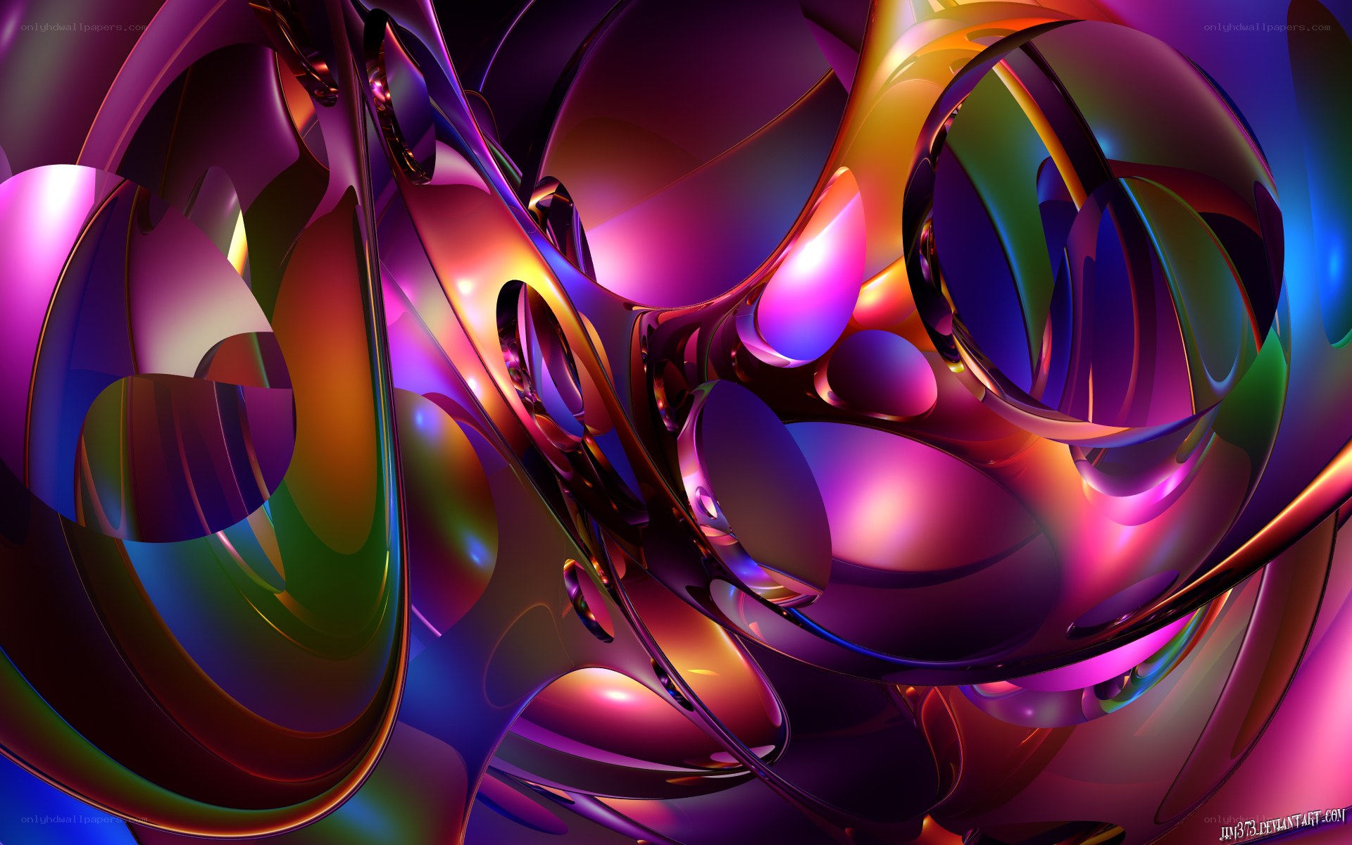 Abstract colorful swirls
