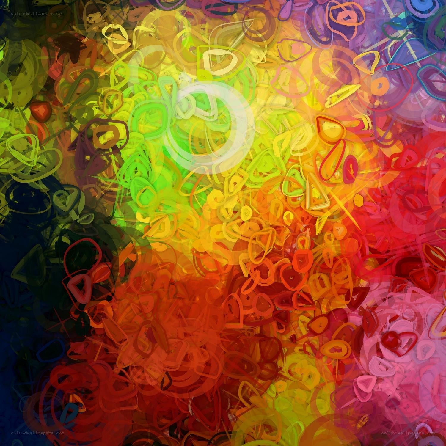 Abstract colorful swirls