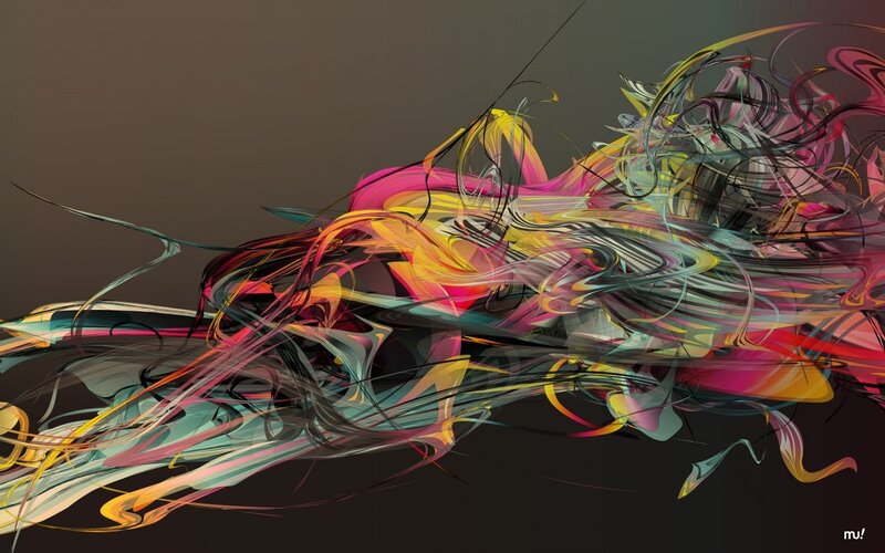 Abstract colorful swirls