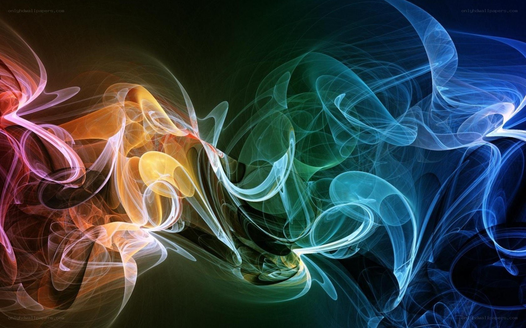Abstract colorful swirls