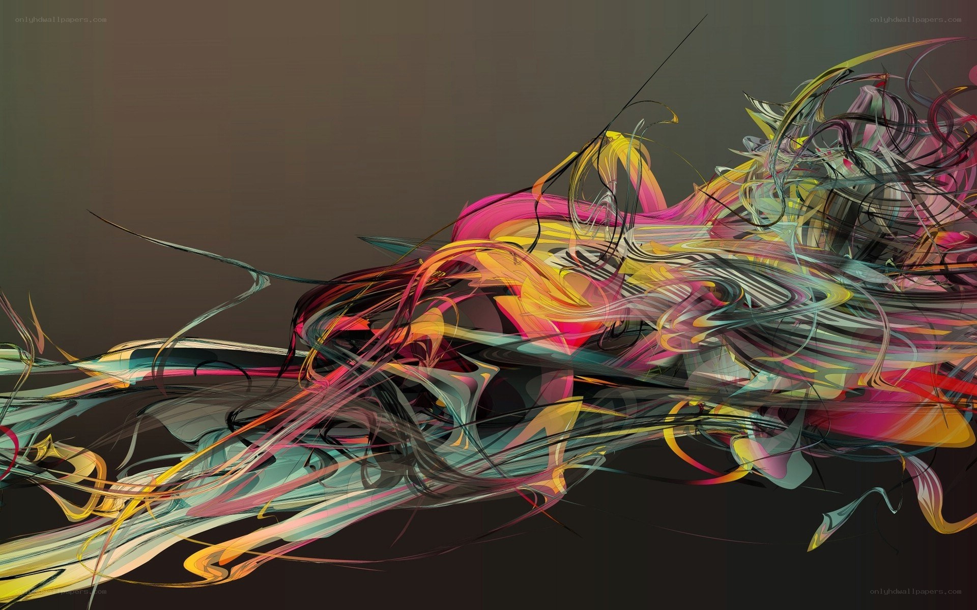 Abstract colorful swirls