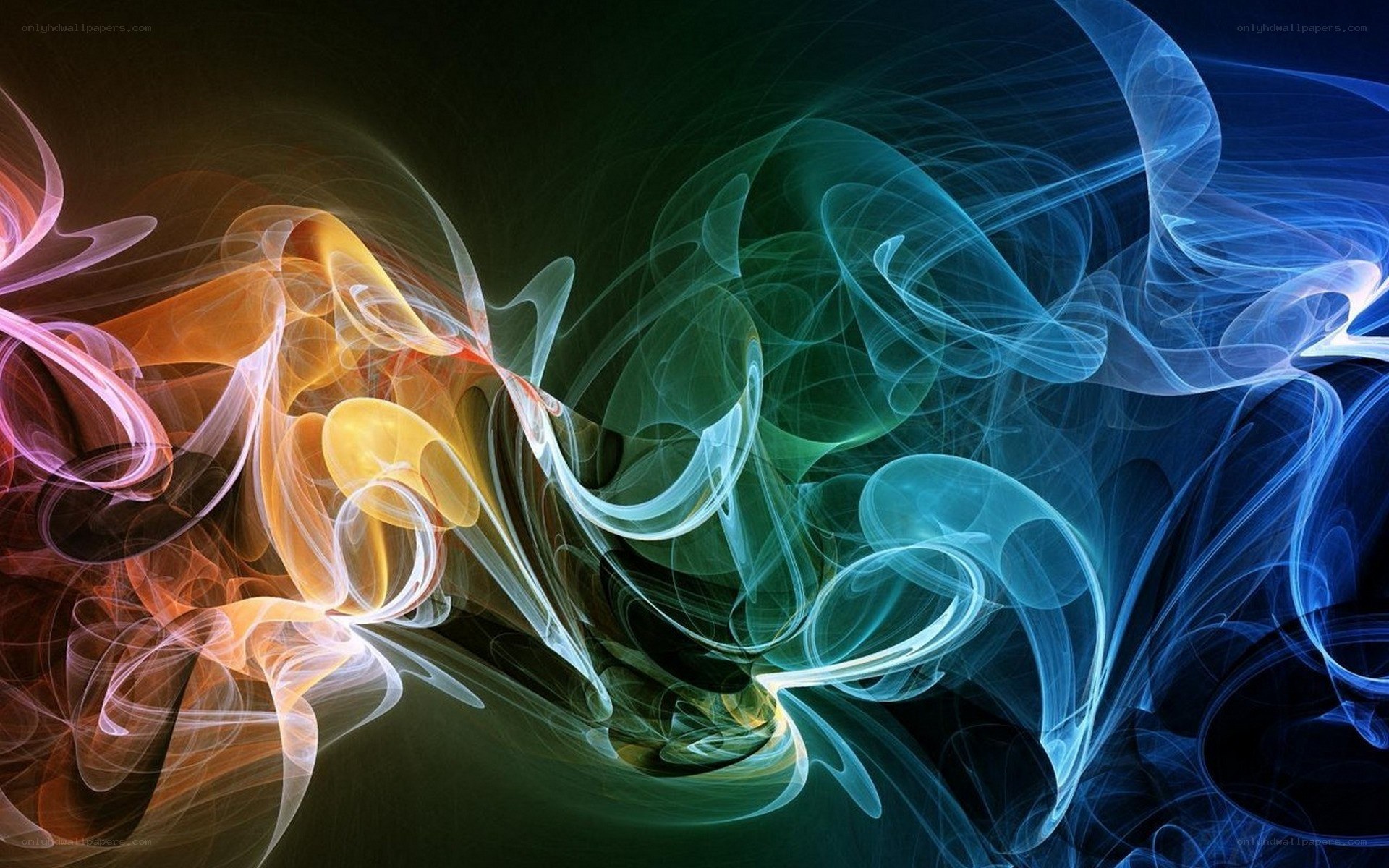 Abstract colorful swirls