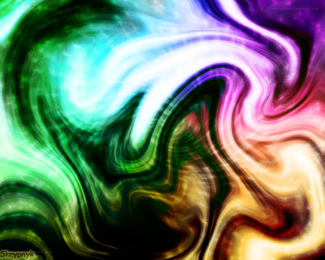 Abstract colorful swirls