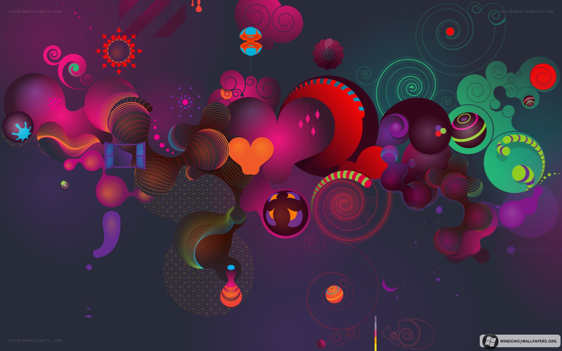 abstract colorful swirls
