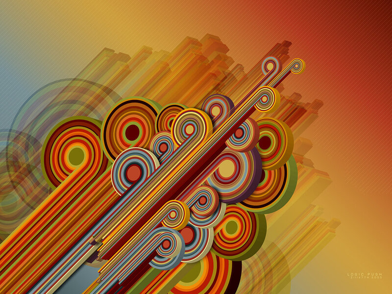 Abstract colorful swirls and lines