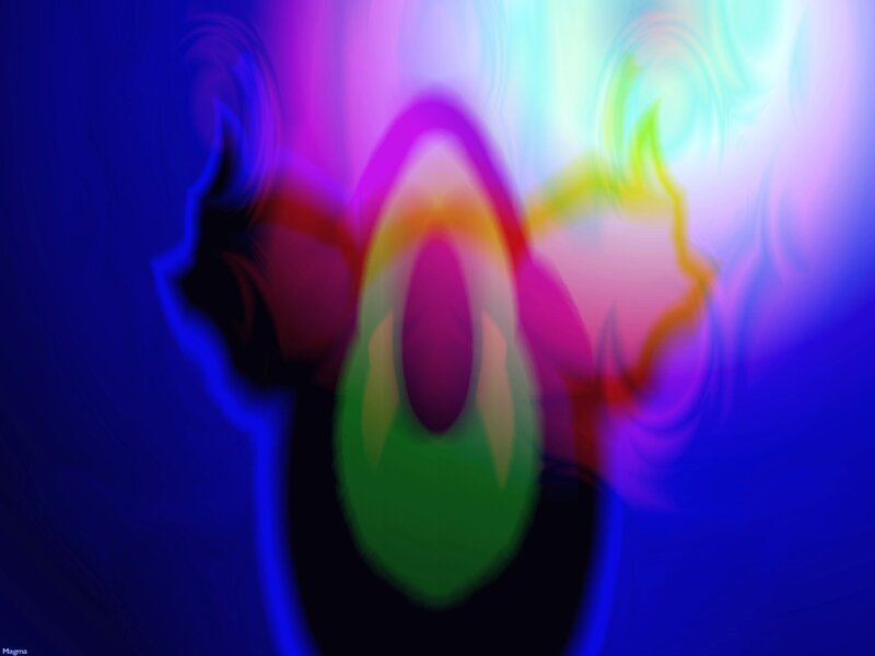 Abstract Colorful Swirls — Blue, Dreamy, Digital Art, Light