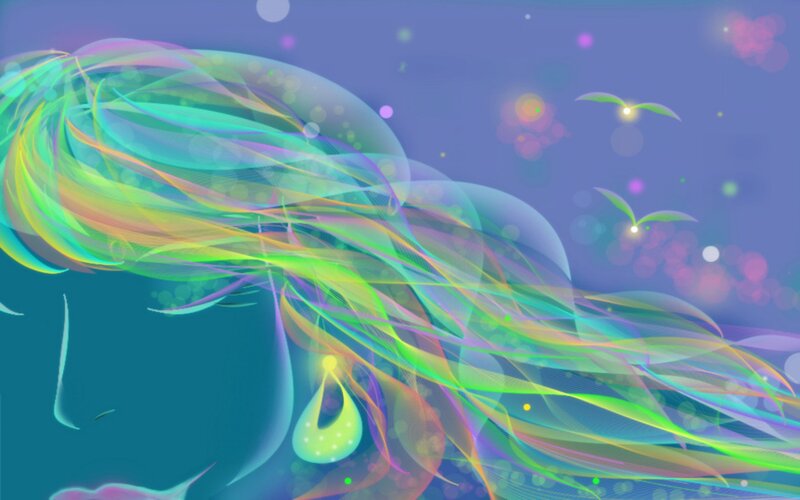Abstract Colorful Swirls — Blue, Dreamy