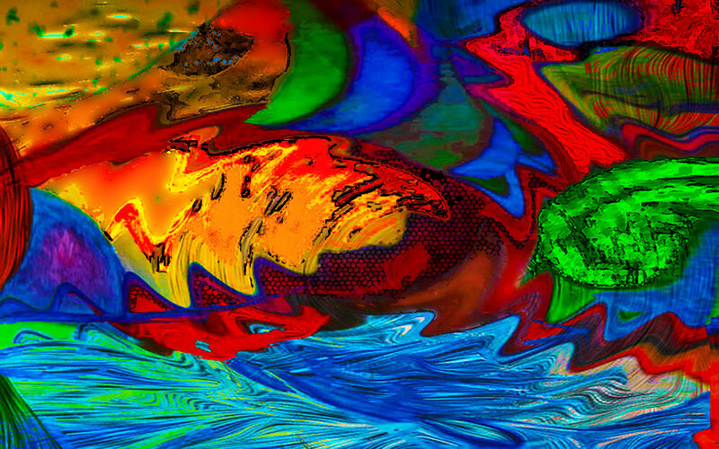 Abstract Colorful Swirls — Blue, Vibrant