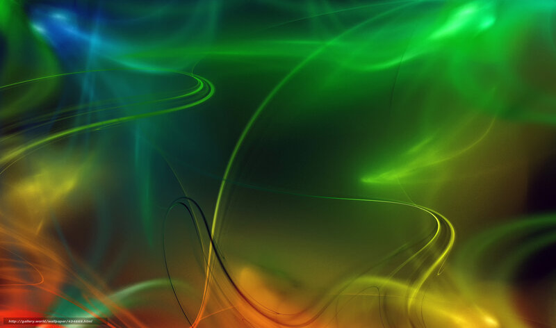 Abstract Colorful Swirls — Green, Dynamic, Digital Art