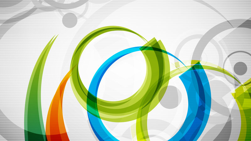 Abstract Colorful Swirls — Green, Dynamic