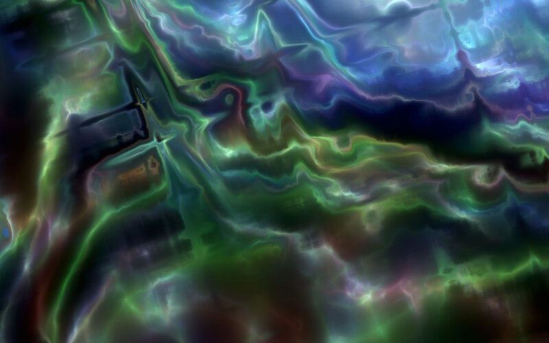 Abstract Colorful Swirls — Green