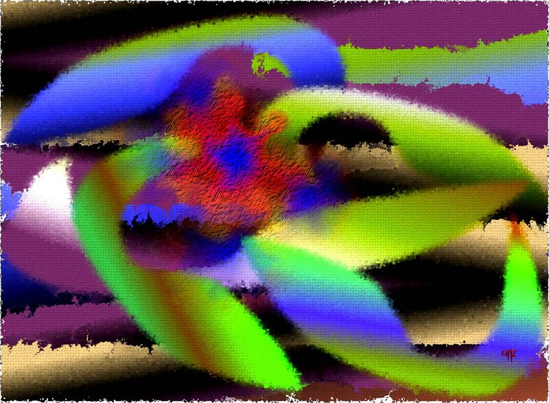 Abstract Colorful Swirls — Green, Vibrant