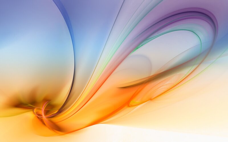 Abstract Colorful Swirls — Orange, Serene