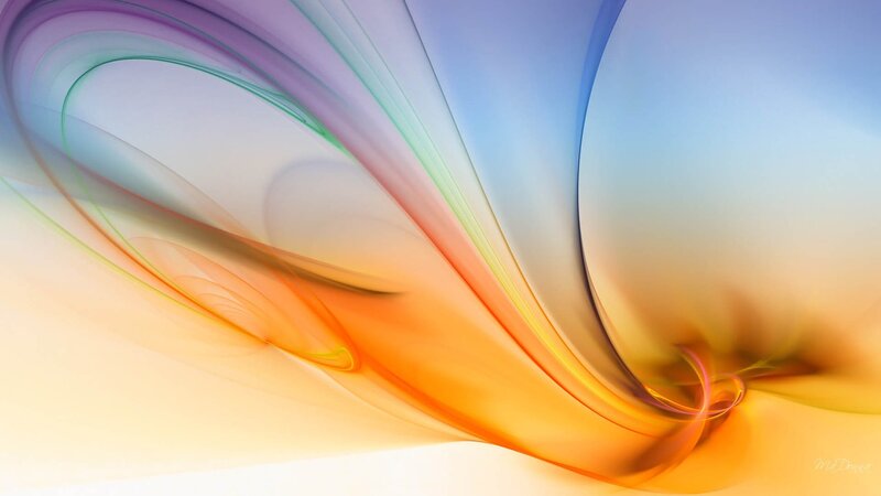 Abstract Colorful Swirls — Orange