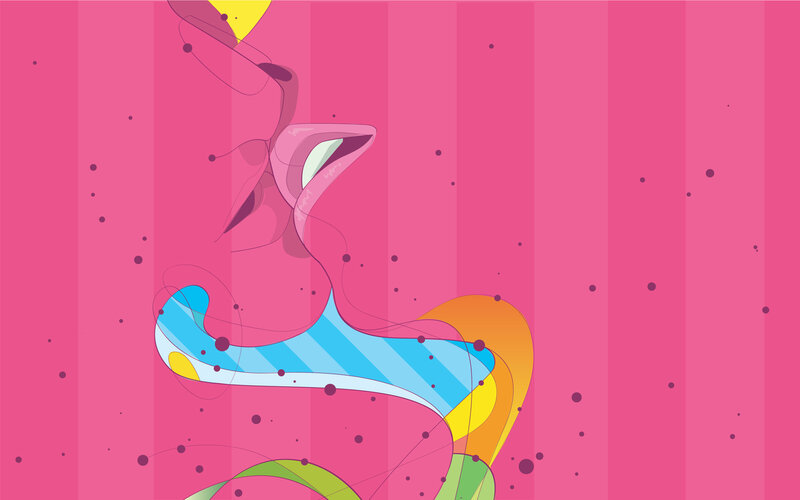 Abstract Colorful Swirls — Pink, Playful