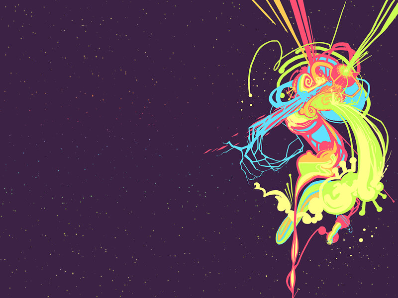 Abstract Colorful Swirls — Purple, Energetic