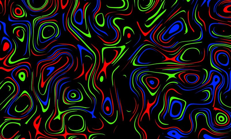 Abstract Colorful Swirls — Red, Hypnotic