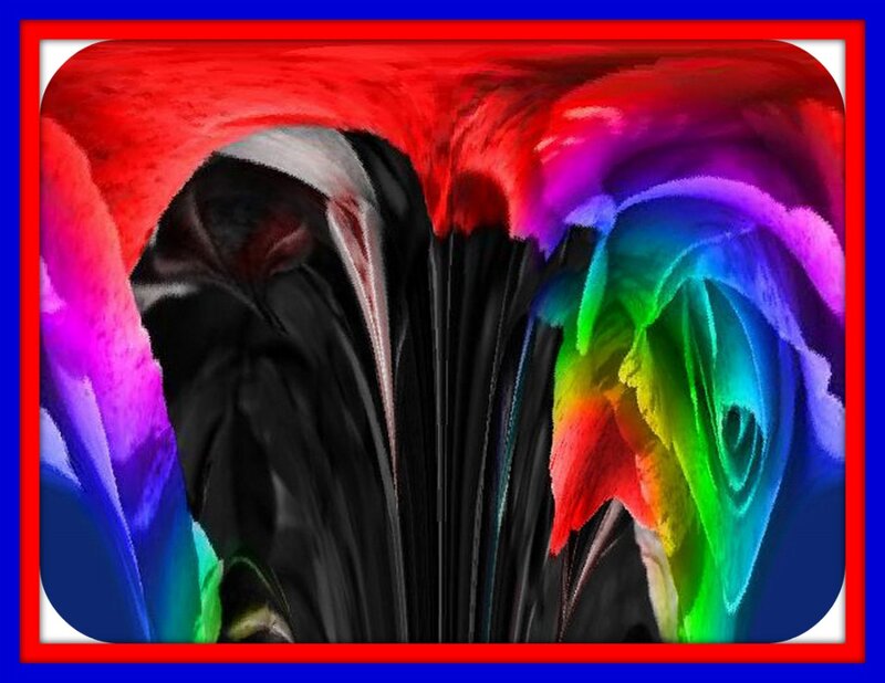 Abstract Colorful Swirls — Red, Vibrant