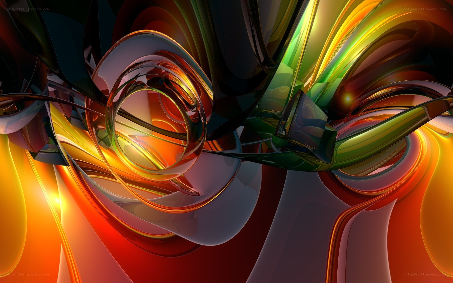 Abstract colorful swirls