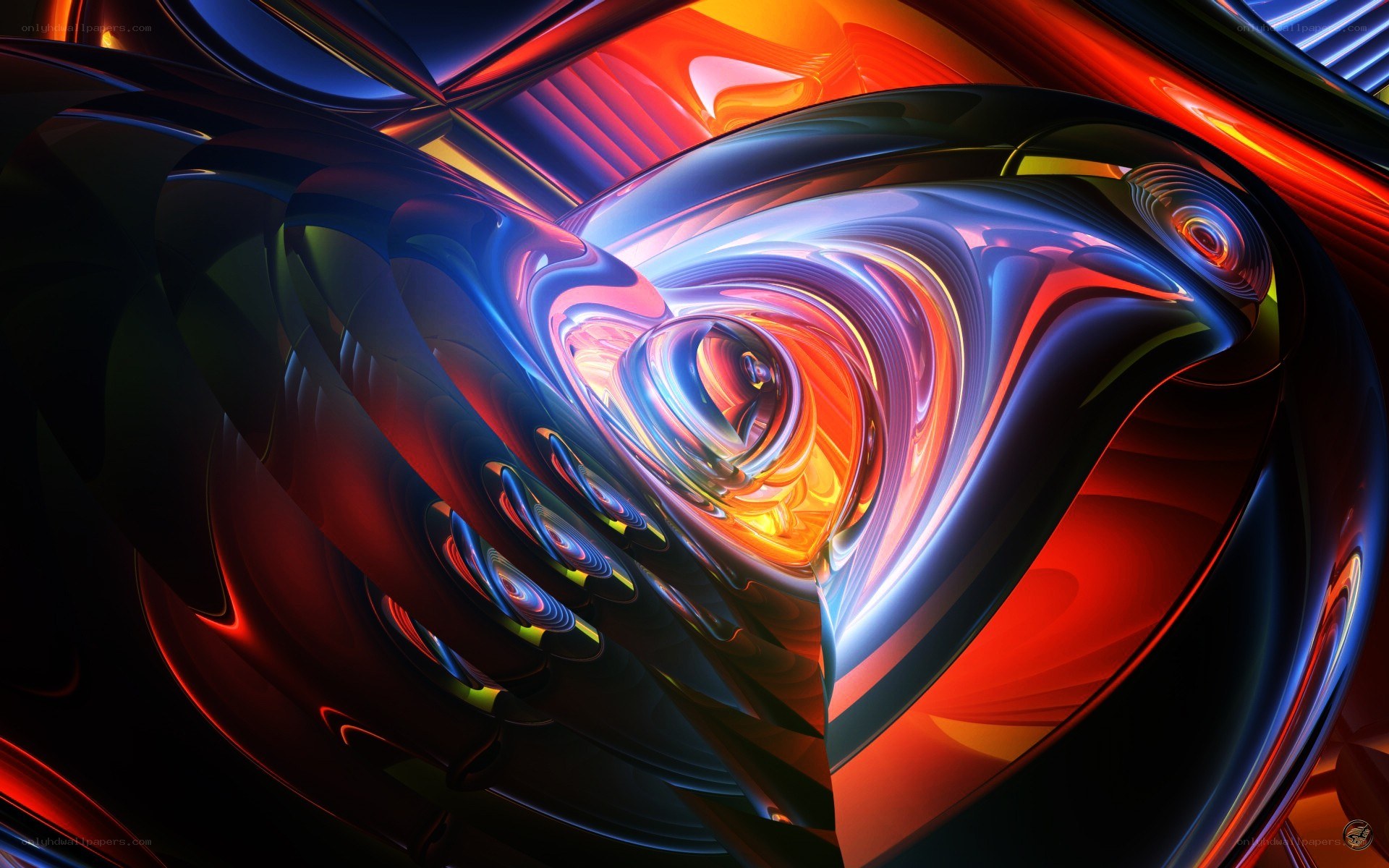 Abstract colorful tunnel