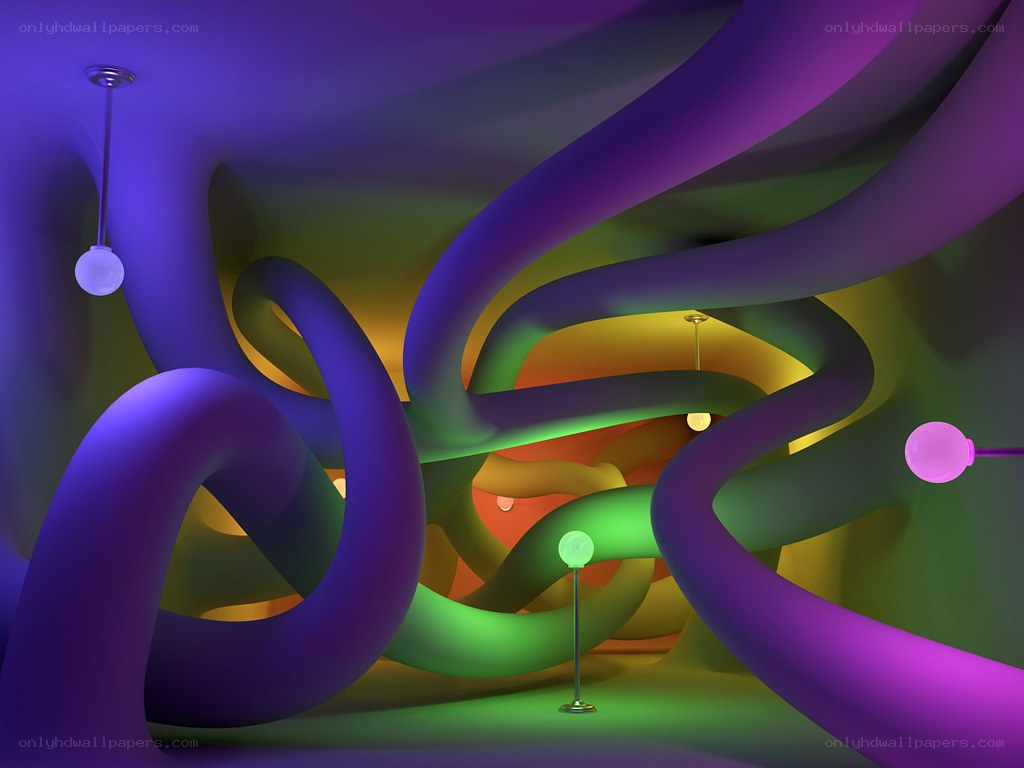 Abstract colorful tunnel structure