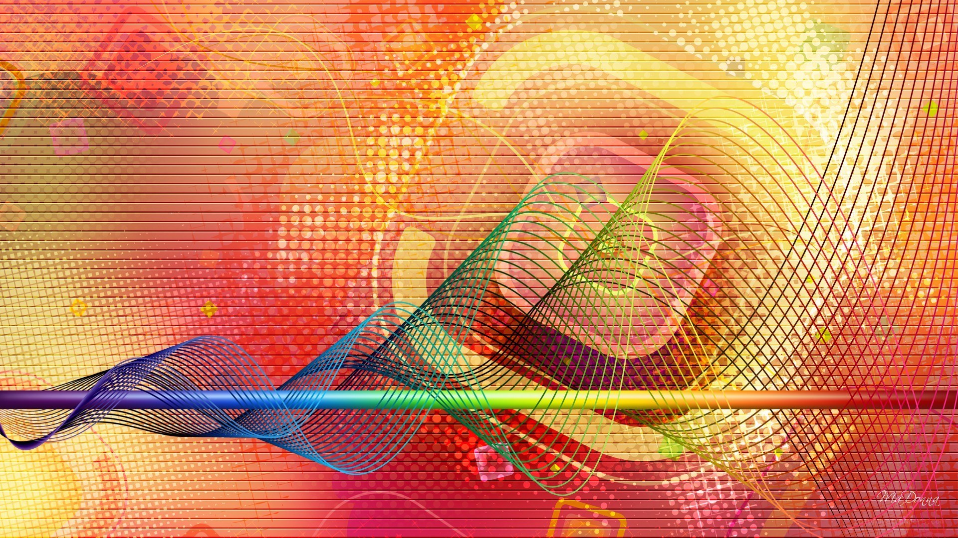 Abstract colorful wave design