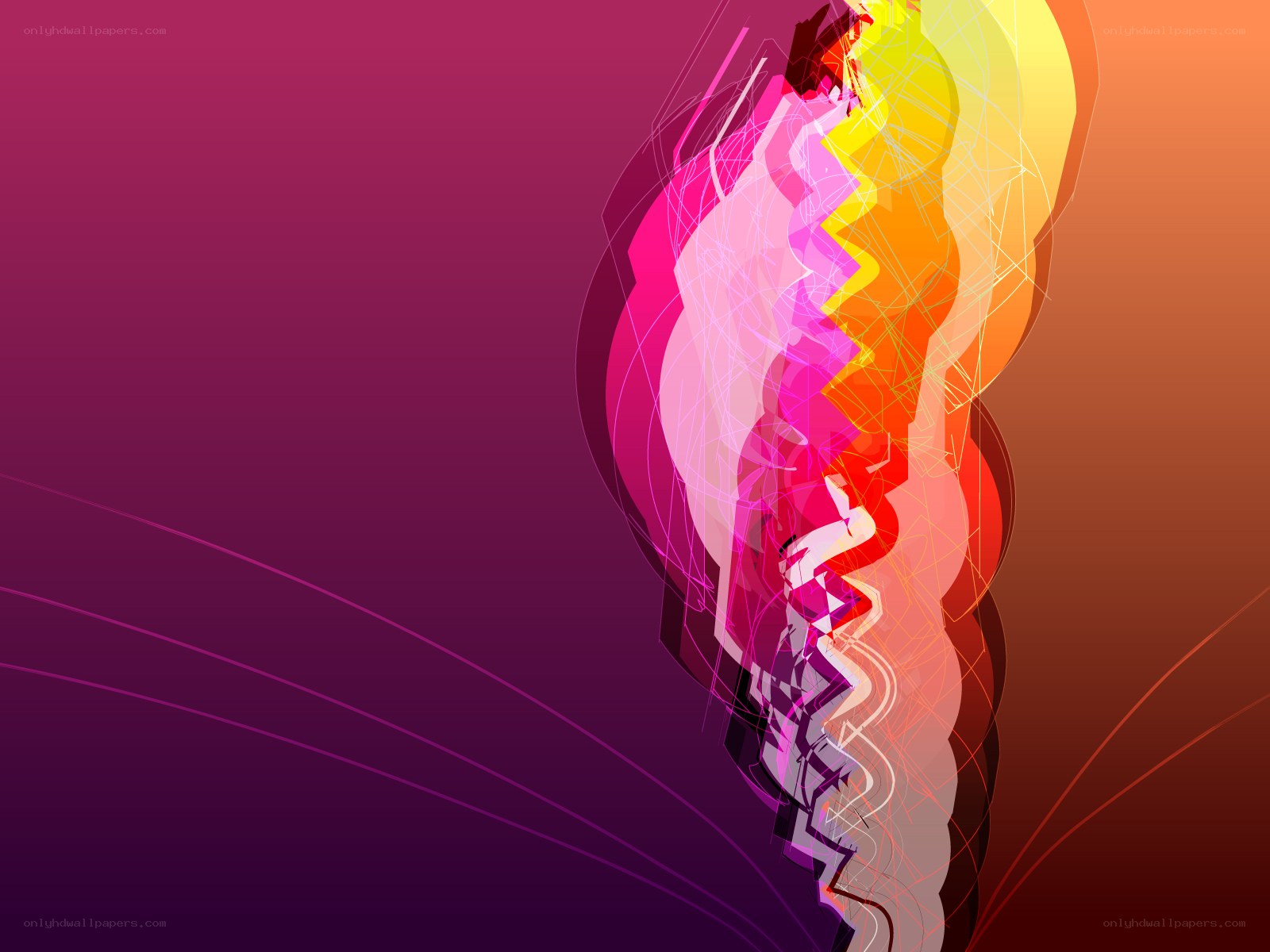 Abstract colorful wave design