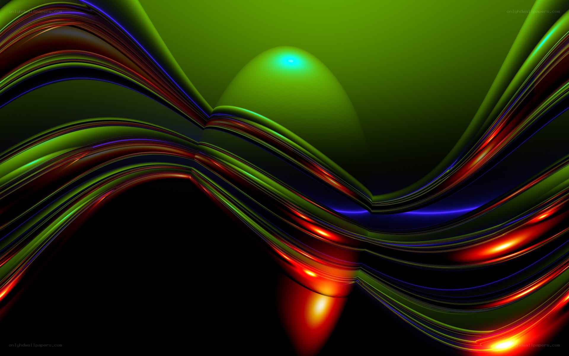 Abstract colorful wave design