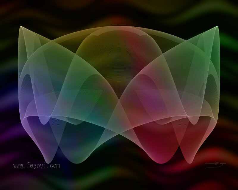 Abstract colorful wave pattern