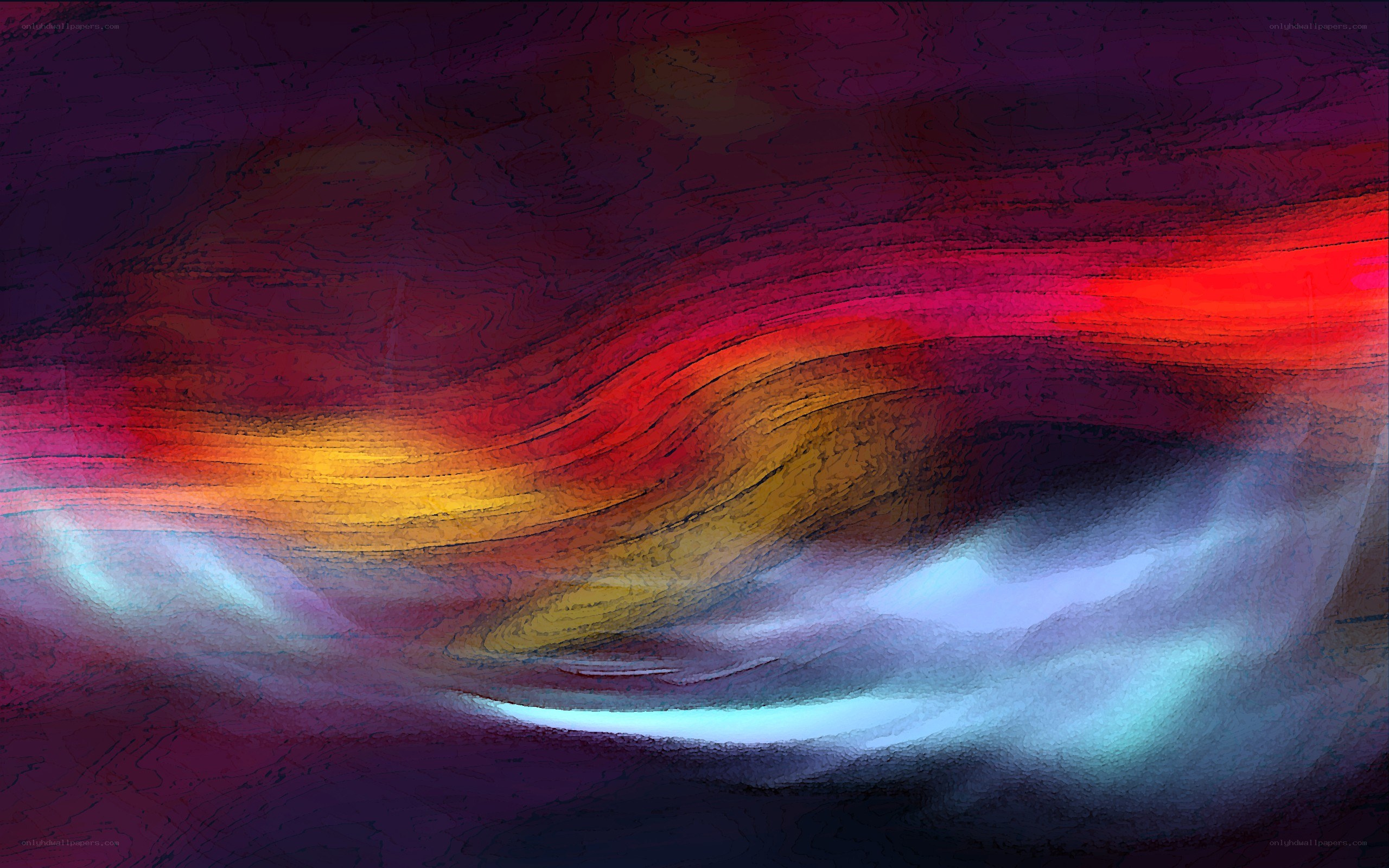 Abstract colorful wave pattern