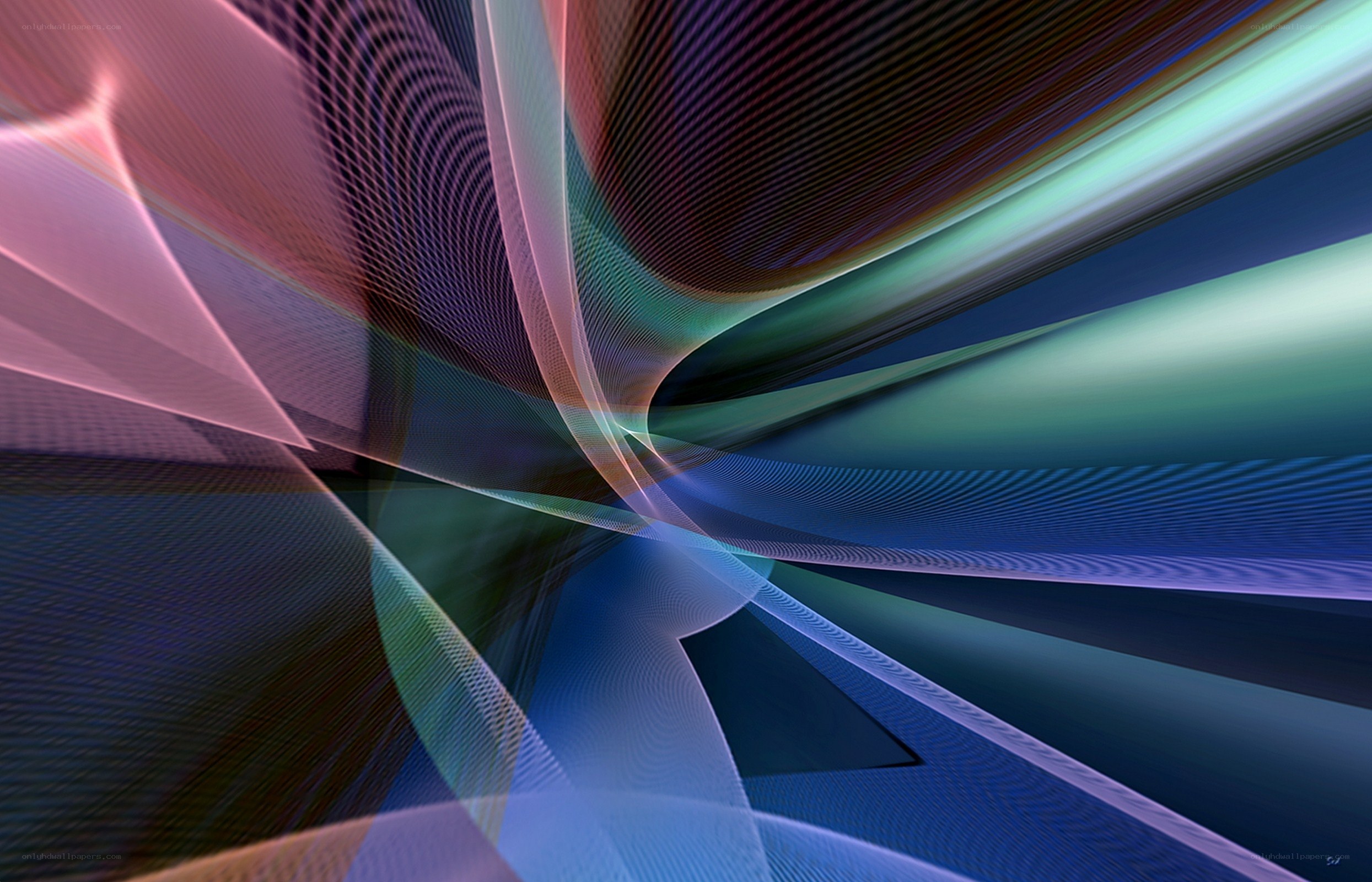 Abstract colorful wave patterns