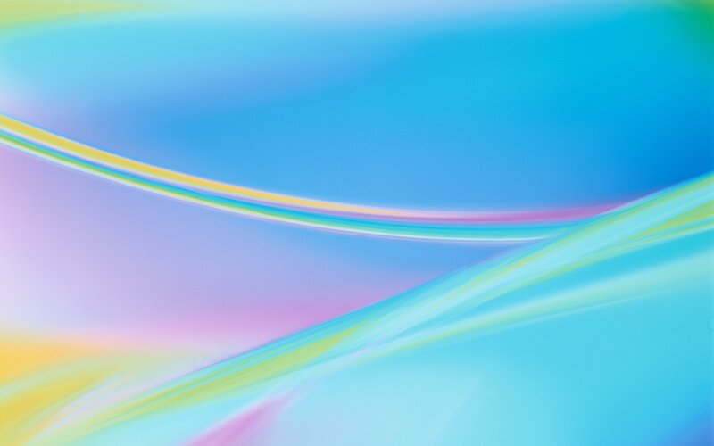 Abstract Colorful Waves — Blue, Calm, Light
