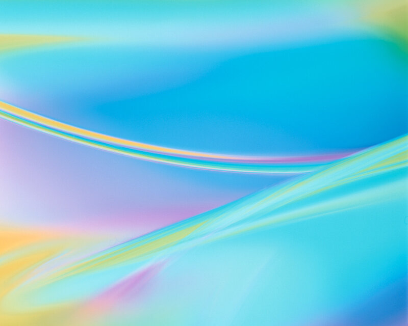 Abstract Colorful Waves — Blue, Serene