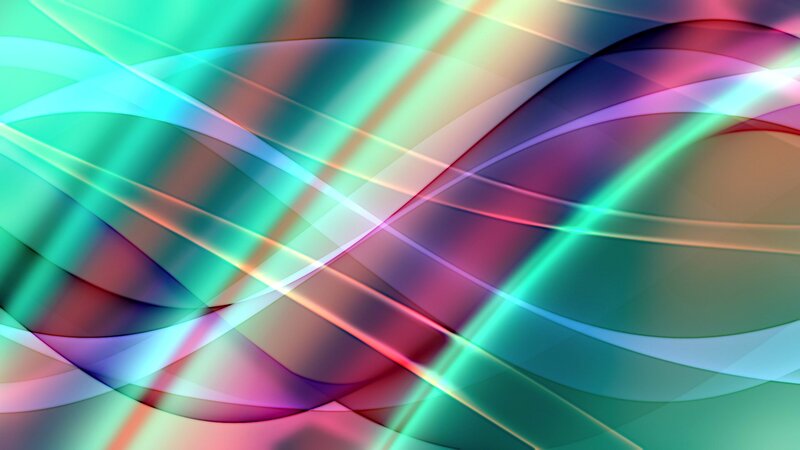 Abstract Colorful Waves — Green, Dynamic, Lines