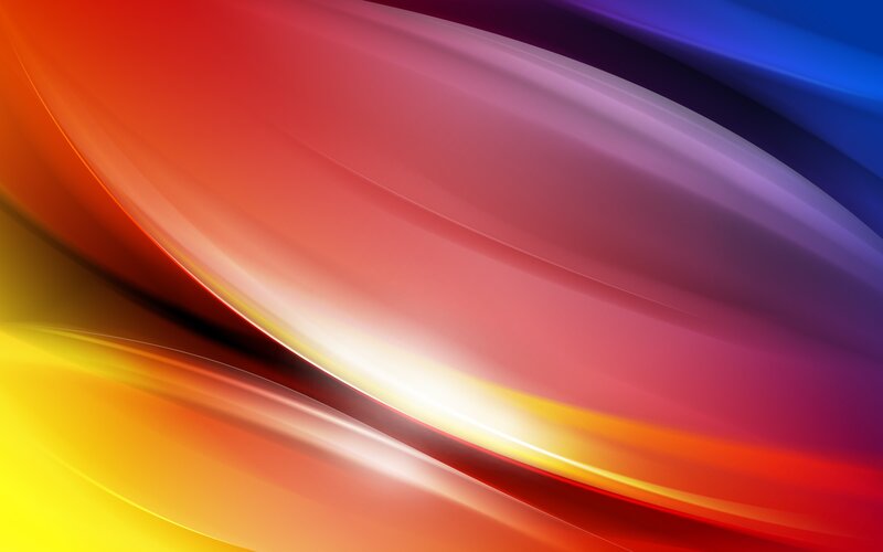 Abstract Colorful Waves — Red, Dynamic, Curved Lines