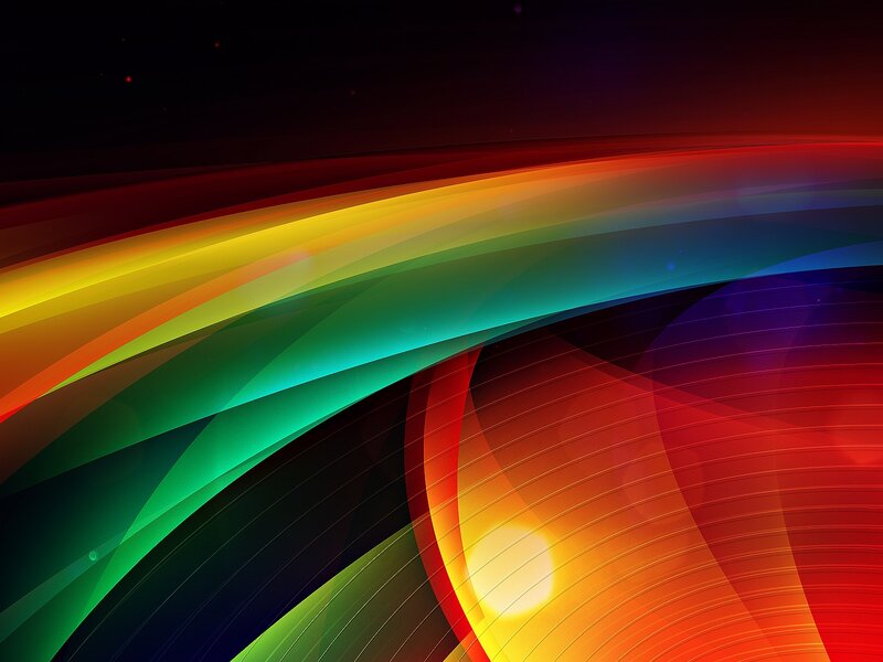 Abstract Colorful Waves — Red