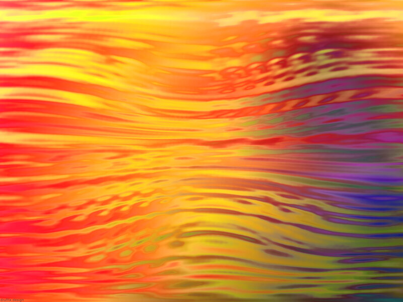 Abstract Colorful Waves — Yellow, Vibrant, Digital Art