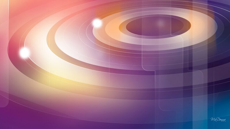Abstract Concentric Circles — Purple