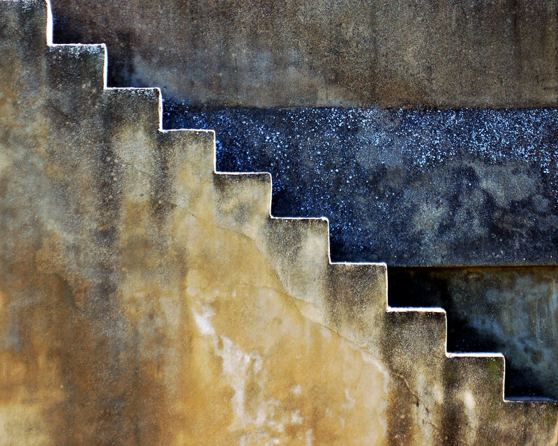 Abstract concrete staircase texture