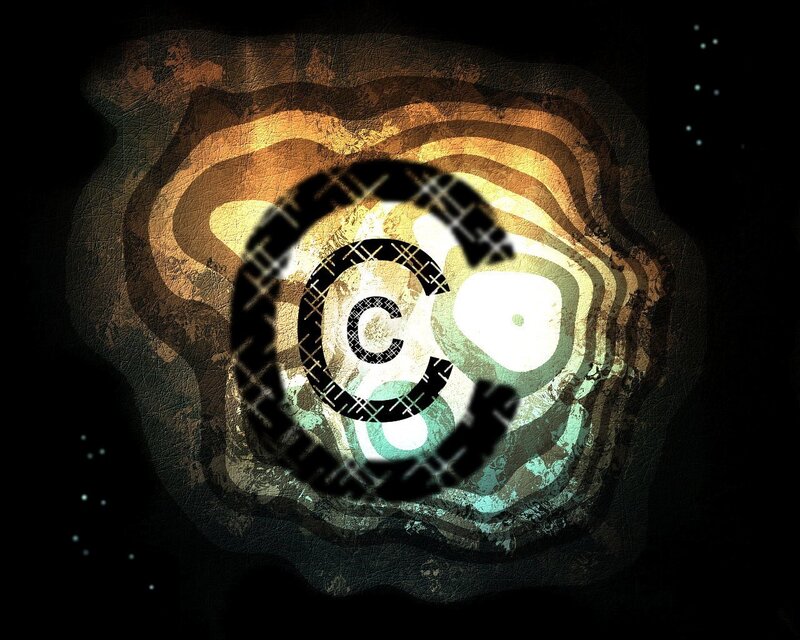 abstract copyright symbol design