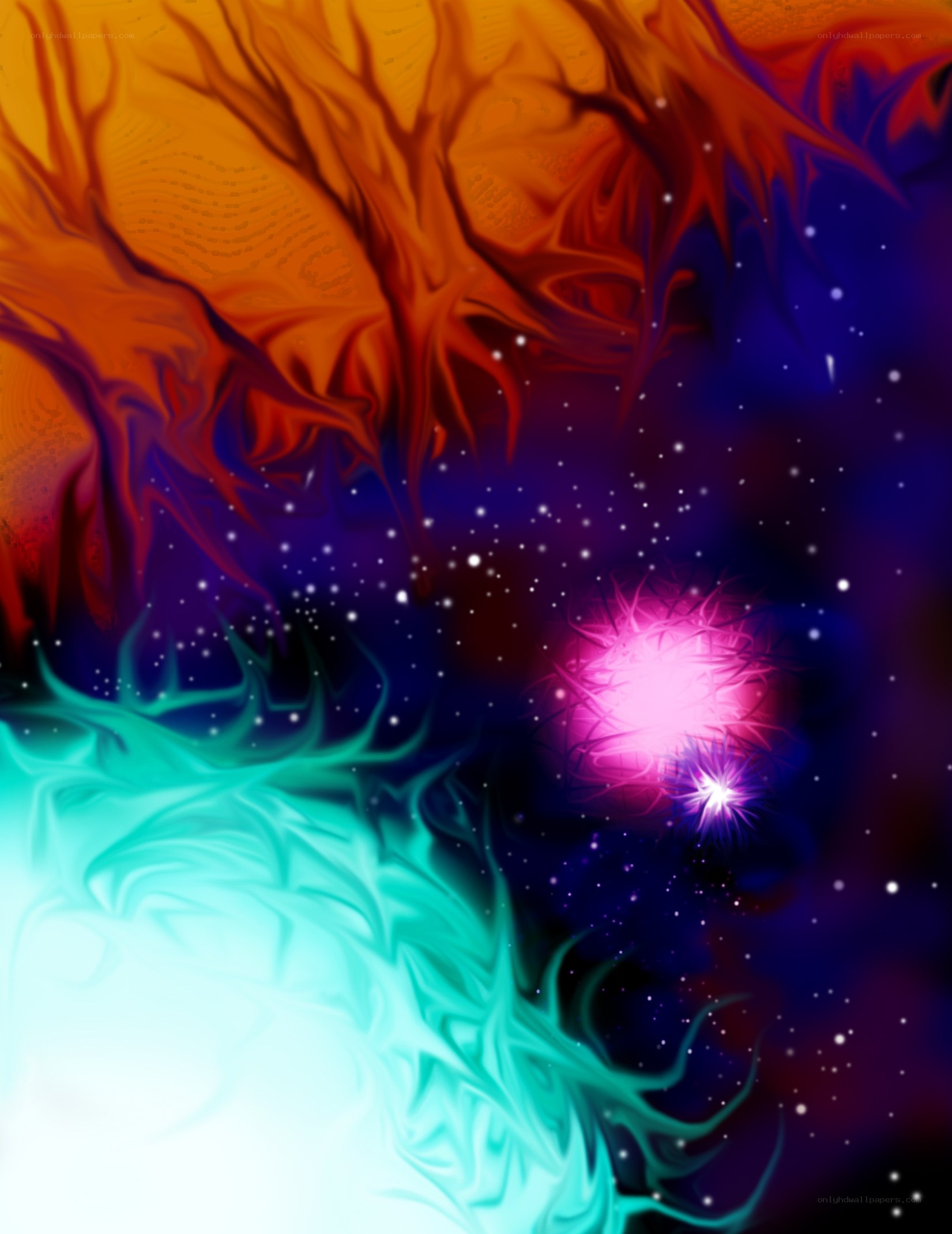 Abstract cosmic energy swirl