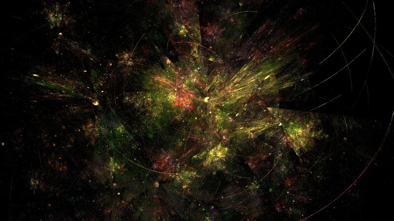 Abstract Cosmic Explosion — Black